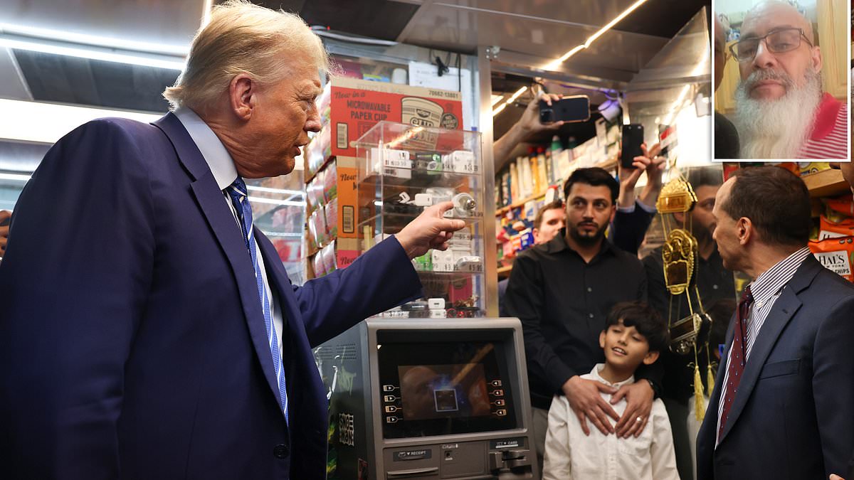 Trump visits bodega where worker who was cleared of murder stabbed ex-con to death in self-defense: Harlem crowd chants 'four more years' and little kids cry 'we love you' as ex-president gets hero's welcome | Daily Mail Online